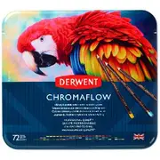 Derwent Chromaflow Coloured Pencils Tin 72 Pack
