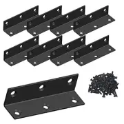 L BracketHeavy Duty Corner BraceStainless Steel Shelf BracketBlack Large