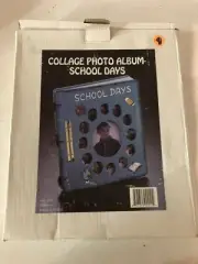 Wood Cover School Photo Album-24 page for 4"x6" photos NEW Self Containing Easel