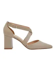 [Sandler] Kara Heeled Shoes in Nude Leather