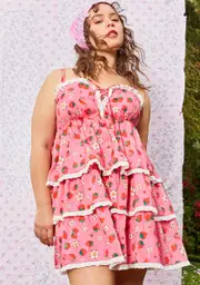 [Dolls Kill X Strawberry Shortcake] Plus It's A Berry World Mini Dress