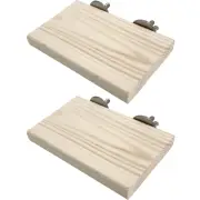 5000 Pk2 Small Flat Wood Perch Set with Heat-Treated Spruce Pine Made in USA