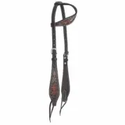 Circle Y Dark Flash Arizona Flower One Ear Headstall