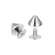 50Set 9x6mm Screw Back Rivet DIY Solid Leather Stud