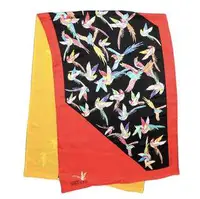 在飛比找旋轉拍賣優惠-Alexander McQueen 絲綢與羊毛紅色圍巾（鳥）