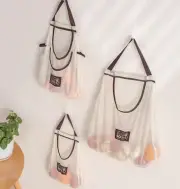 3PACK Mesh Reusable Bag Mesh Bags Hanging Storage Onion Holder Portable Washable