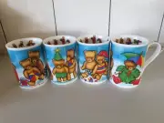 Maxwell Williams Teddy Bear Mugs Set Of 4 Collection Coffee Tea Cup NEW IN BOX