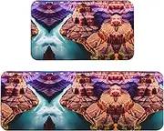 Beauty Grand Canyon Print Kitchen Floor Mat 2 Sets Non-Slip Rugs for Kitchen Laundry Office and Home Decor