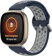 VeveXiao Strap Compatible with Fitbit Versa 3 Strap/Fitbit Sense band, Soft Silicone Replacement Strap Sport Wrist Band Compatible with Fitbit Versa 3/Fitbit Sense