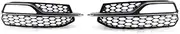 Fog Light Grille for Au&di A3 S line 2013-2016 Pair Fog Light Cover Lower BUMBER Honeycomb Grill GRILLES (Color : Chrome)