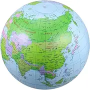 Inflatable Globe Beach Ball Educational for Quick Setup Easy Inflation for Swimming Pool Games Parties and Classroom Teaching