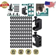 Durable Black Spring Steel Beam Clamps - 100 Pack for Versatile Installations