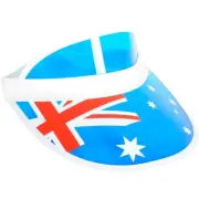 Australian Flag Plastic Visor | Aussie Sun Party Hat | Australia Day Accessory