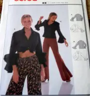 * LOVELY BLOUSE BURDA Sewing Pattern Sizes 10-12-14-16-18-20 UNCUT