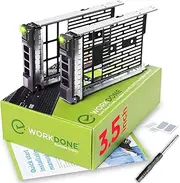 WorkDone 2-Pack - 3.5 inch Hard Drive Caddy - KG1CH Compatible for Listed Dell PowerEdge Servers - with Detailed Installation Manual - Sled Front Sticker Labels - Screwdriver- Added HDD Tray Screws