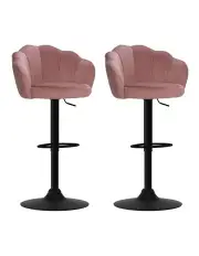 [Artiss] Kitchen Bar Stools in Pink Nessah
