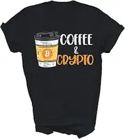 [Generic] Coffee and Crypto Bitcoin Cryptocurrency Trader Caffeine Drink Lover Unisex Shirt Gift Women Men