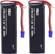 2PCS 7.4V 2700mAh EC2 Plug Lithium Battery for Hubsan H501S H501A H501C H501M H501S pro H501S W Aerial Quadcopter RC Drone Battery Spare Parts