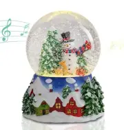 Christmas Snow Globe, Musical Snow Globes Color Changing Swirling
