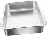 Hohopeti Corner Cat Litter Box Narrow Litter Tray Stainless Steel Lid Space-Saving Design Home