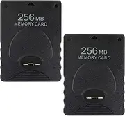 whiteeeen 2pcs 256MB Memory Card for PS2 Playstation 2, High Speed Game Memory Card