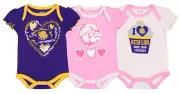 Outerstuff NCAA Infant Girls Western Illinois Leathernecks 3 Piece Bodysuit Set