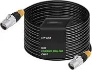 Cat5/6 Ether CON Extension Shielded Cable Male to Male/Female Indoor&Outdoor STP/SFTP Cable with Button Waterproof RJ45 0.3-20M(1031-CAT5-Out-SL,20M)