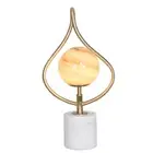 Sarantino Sculptural Orange Glass Table Lamp Marble Bedside Sofa Night Light
