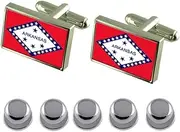 [Select Gifts] Shirt Dress Studs Arkansas Flag Cufflinks