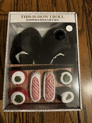 Cupcakes And Cashmere Women’s Slipper Sock Set of 3 Size 8-9 Sushi Gift New Rare