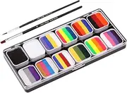 Non-Toxic Odorless Face Paint Palette 12 Colors Water-Soluble Body Makeup Pigment Boys and Girls Face Painting for Party
