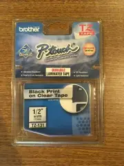 Brother P-touch TZ131 Tape - Black on Clear, 12mm