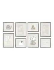 [Profile Australia] Australian Made Gallery Wall Set E (8 Frames) in Stone Ash