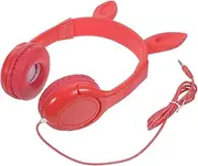BRIGHTFUFU Children's Headphones Animal Ear Design Wired Headset Soft Pads Adjustable Band Ages 3 and up Random