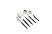 Silversmiths Sojourn Black Satin 20-Piece Flatware Set, Service for 4