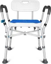 KingPavonini Shower Chair w/ Back Support & Arm Rests, Medical Bath Seat, 550lbs
