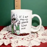 Christmas Mug, Vintage, Hilarious Maxine, by Shoebox Greetings, New With Box