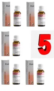 Dr. Reckeweg R64 Homeopathy Remedy 22ML Supports Kidney Health 5 BOTTLE