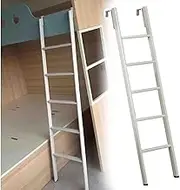 White Bunk Bed Ladder Loft Bed Ladder with 2 Hooks, Camper Bunk Bed Ladder for Travel Trailer, Capacity 150kg/330lbs (Size : 1.5m/59 Inch)