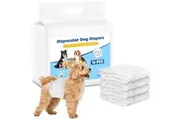 Disposable Dog Diapers for Male Dogs, True Fit, Absorbent, Leak Proof