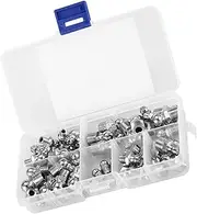 45Pcs M6/M8/M10 Metal Brass Zerk Grease Nipple Fitting Assortment Kits