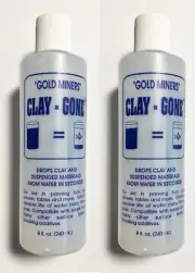 CLAY GONE X 2 gold pan prospecting DROPS DIRT FROM WATER