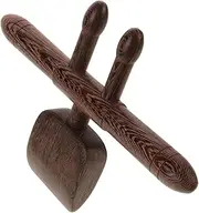 Relaxation Massager Wooden Neck Shoulder Massager Handheld Tool for Points Back Thigh Relief