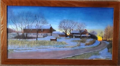 DAVID ZIMMERMAN Original oil painting Keedysville Maryland landscape winter