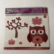 Crafter's Companion Die'sire Mixed Media OWL, LEAVES, AND TREE 22 pc Metal Dies