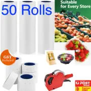 NEW PLAIN WHITE PRICE PRICING GUN TAGS LABELS x 50 ROLLS MX 5500 most price gun