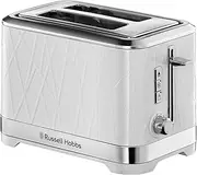 Russell Hobbs 28090 Structure Toaster, 2 Slice - Contemporary Design Featuring Lift and Look with Frozen, Cancel and Reheat Settings, White