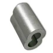 10 Aluminum Swage Sleeves for Wire Rope, 1/2". Made in USA