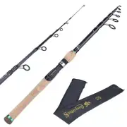 Telescopic Lure Rod 1.8M 2.1M 2.4M 2.7M Carbon Fiber Cork Wood Handle Spinning