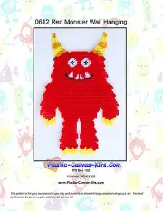 Red Monster Wall Hanging-Plastic Canvas Pattern or Kit